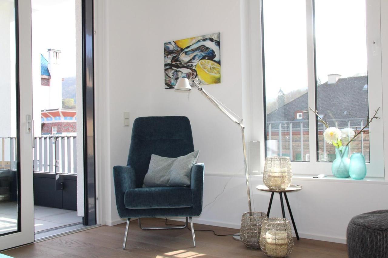 Mosel-Loggia - Luxusapartment -Terrass - Klimaanlage Трабен-Трарбах Екстериор снимка